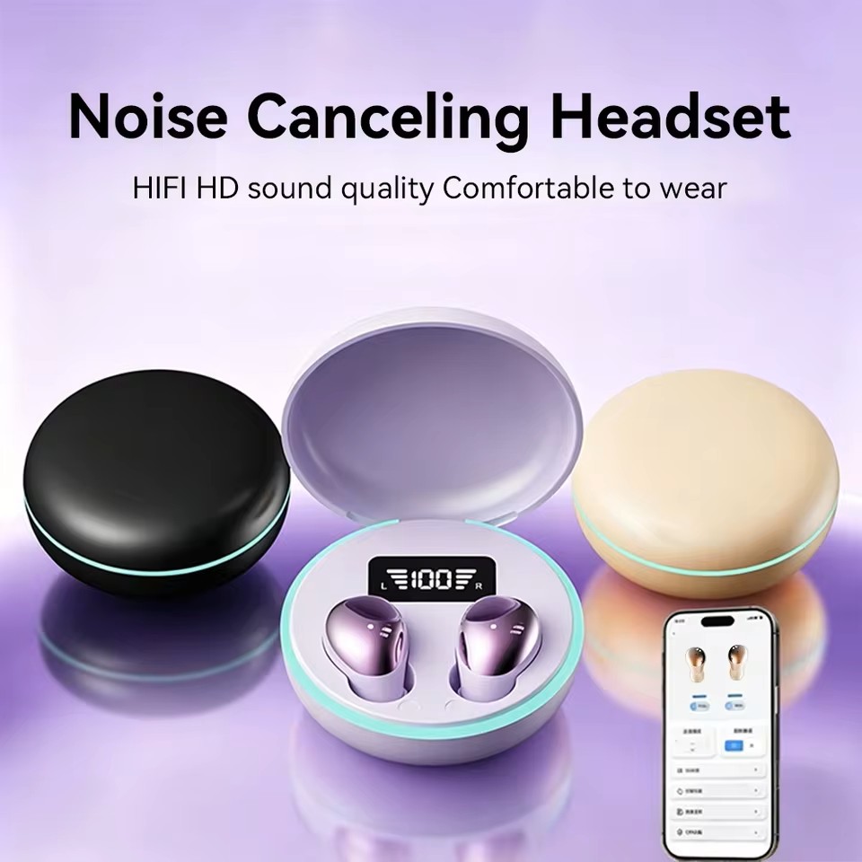 Sleep Mask Headphones Bluetooth - หูฟังบลูทูธไร้สายขนาดเล็กแบบซ่อนได้ ไมโครโฟนขนาดจิ๋ว เหมาะสำหรับคนหูเล็ก