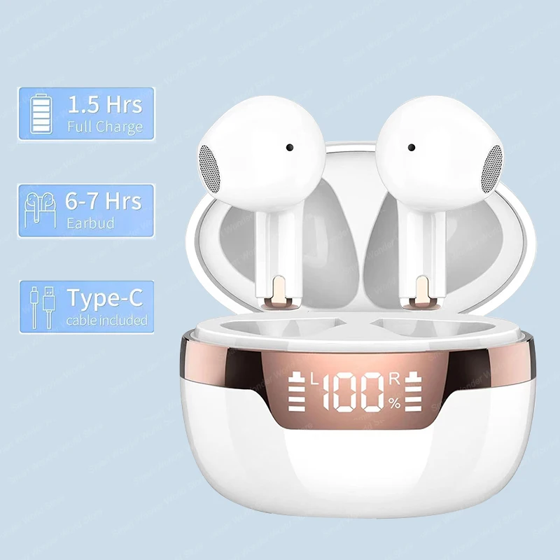 Type C Wired Earphones With Mic - J97 หูฟังบลูทูธ TWS หูฟังไร้สาย True หูฟังชนิดใส่ในหู