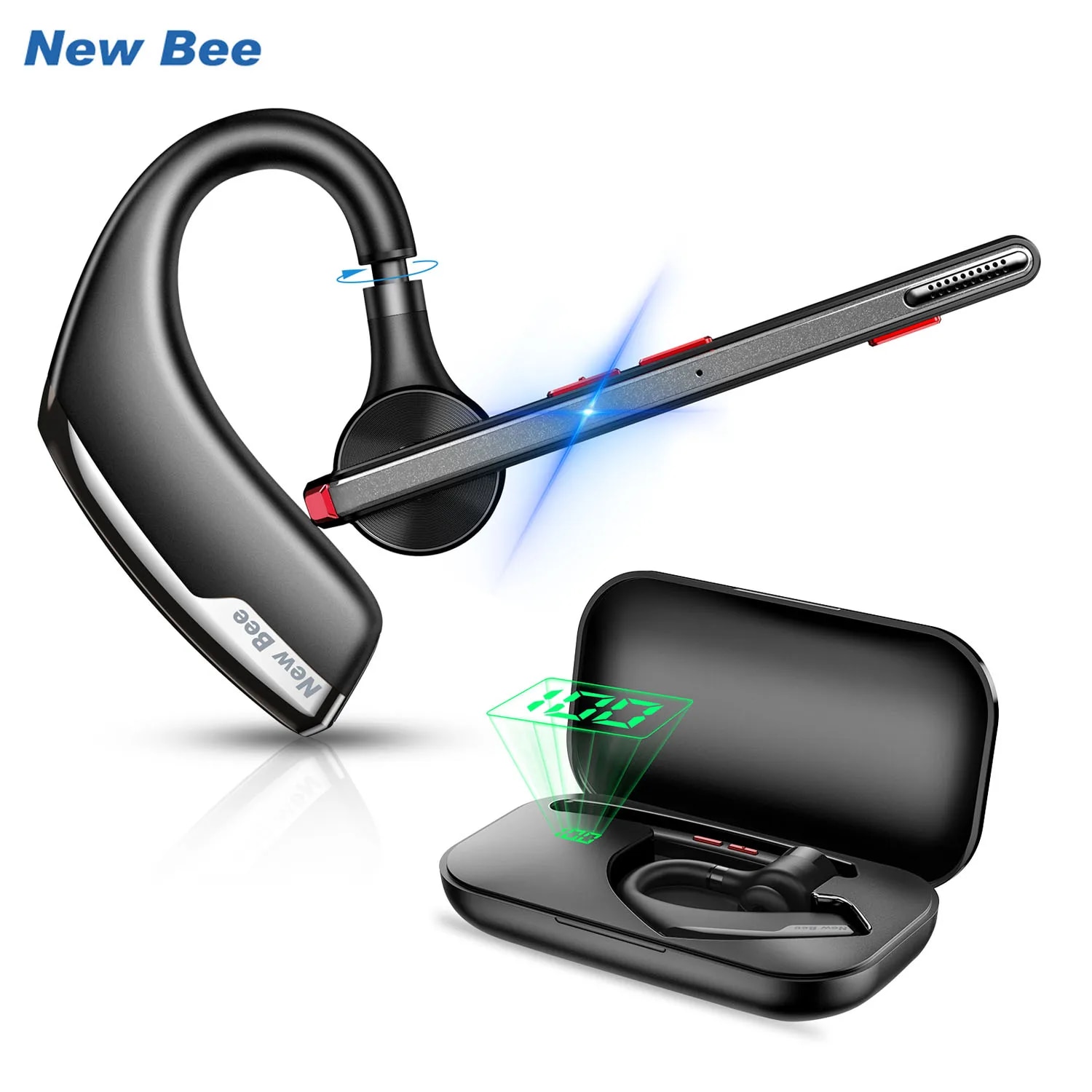 Type C Wired Earphones With Mic - ใหม่หูฟังบลูทูธ5.2ไร้สายพร้อมไมค์คู่, หูฟังธุรกิจแฮนด์ฟรีพร้อมไมค์ CVC8.0ตัดเสียงรบกวนหูฟังธุรกิจ