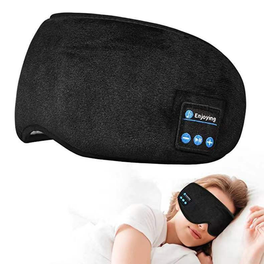Sleep Mask Headphones Bluetooth - หน้ากากหูฟังไร้สายสำหรับนอน - แว่นตาบลูทูธสำหรับนอนตะแคงพร้อมลำโพงบางสำหรับฟังเพลงตอนกลางคืนและทำสมาธิ