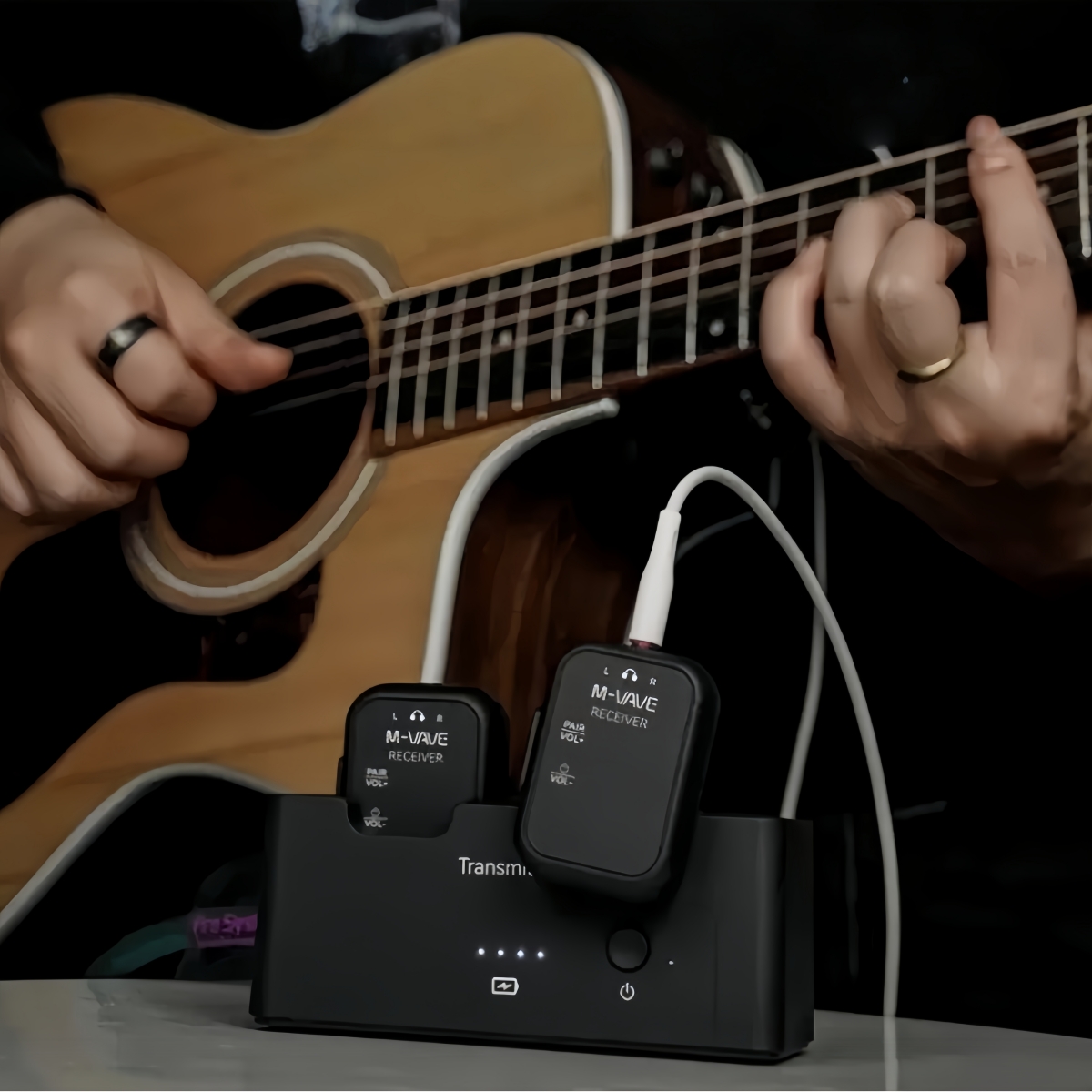 In Ear Monitors For Singers - ระบบมอนิเตอร์แบบไร้สายในหู M-VAVE WP-12, 2.4GHz 1Tx+2Rx, ความหน่วง