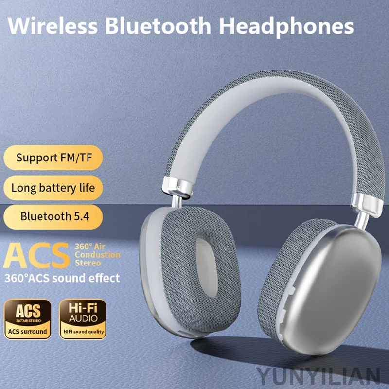 Type C Wired Earphones With Mic - 2026 ใหม่แอร์แม็กซ์บลูทูธหูฟังแบบครอบหูเมมโมรี่โฟมชุดหูฟังสเตอริโอไร้สายสำหรับเล่นเกมสำหรับไอโฟน เสี่ยวมี่
