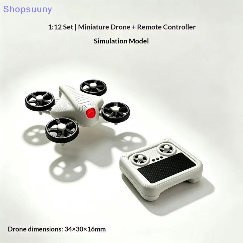 Drones - [SU]1: โมเดลโดรนควบคุมระยะไกลขนาด 1/12 อุปกรณ์ประกอบฉากขนาดเล็กสำหรับบ้านตุ๊กตา พร้อมความโดดเด่นด้านเทคโนโลยี [SU]