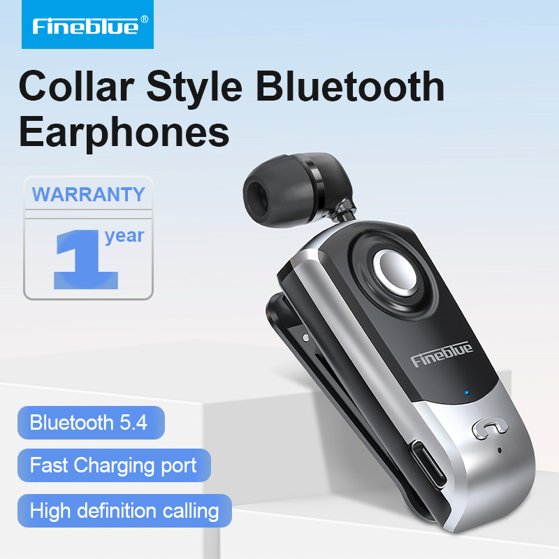 Type C Wired Earphones With Mic - Fineblue F960 ชุดหูฟังไร้สายบลูทูธหู Lotus พร้อมคลิปแฮนด์ฟรีหูฟังแบบพับเก็บได้สําหรับ Powersports