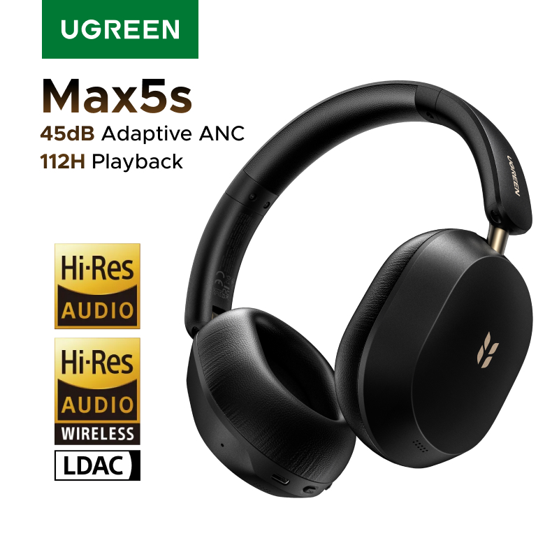 Anc Wireless Over Ear Headphones - หูฟังบลูทูธไร้สาย UGREEN Max5s รุ่นใหม่ปี 2026 แบบครอบหู