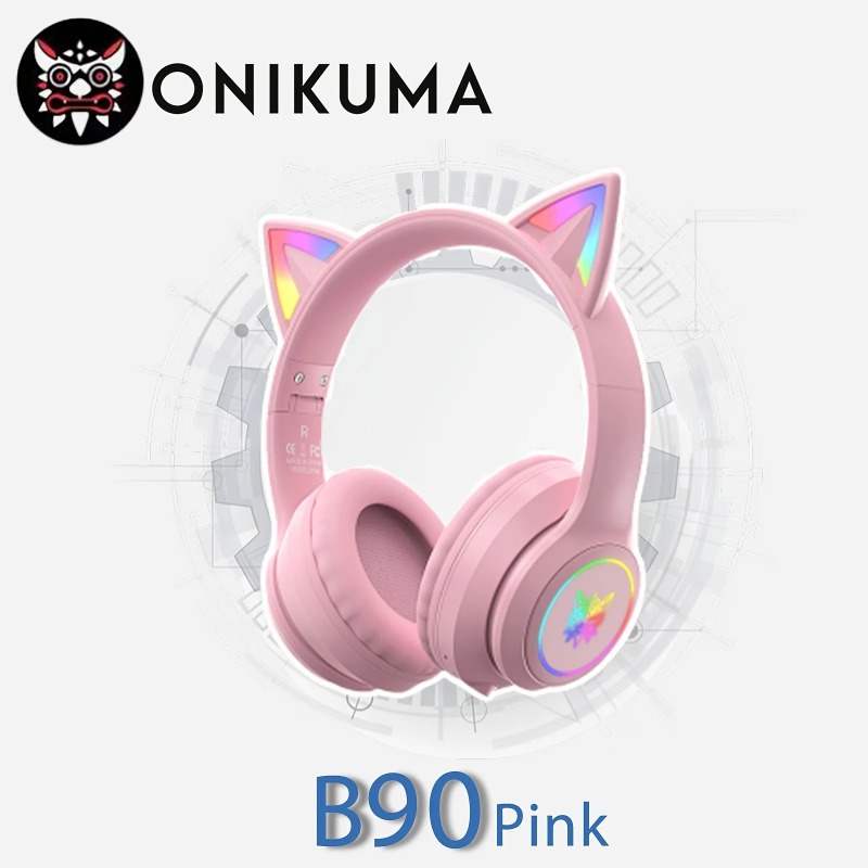 หูฟังเกมมิ่ง Onikuma B90 สีชมพ - Gaming Headset With Mic Rgb บทวิจารณ์และราคา