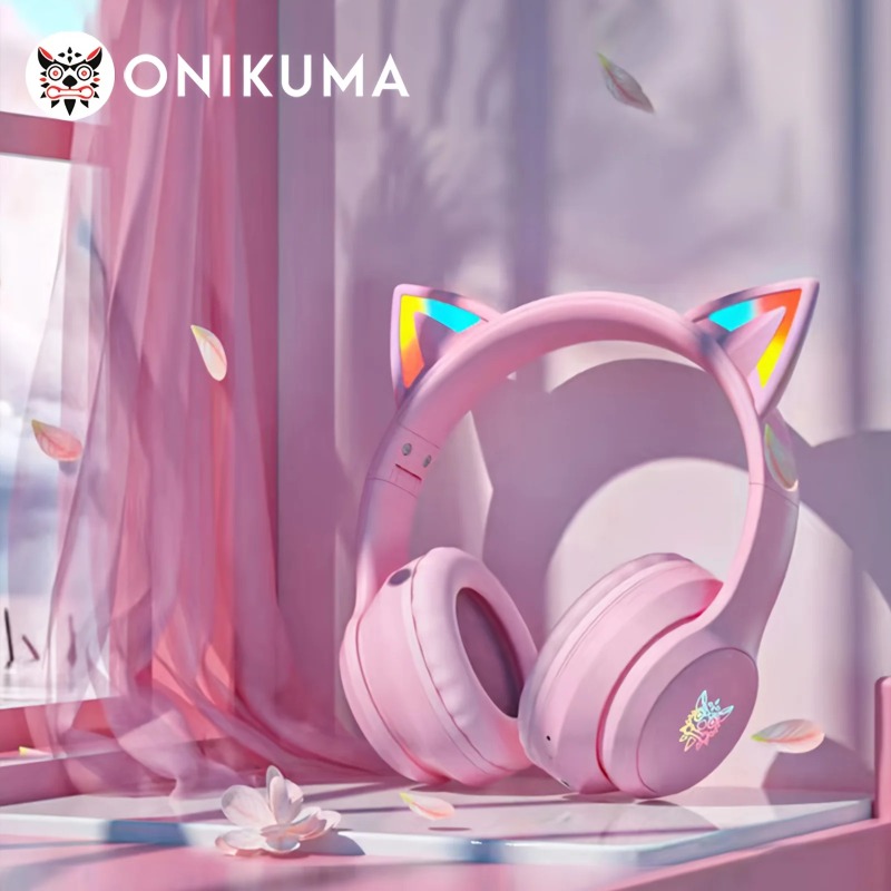 หูฟังเกมมิ่ง Onikuma B90 สีชมพ - Gaming Headset With Mic Rgb บทวิจารณ์และราคา