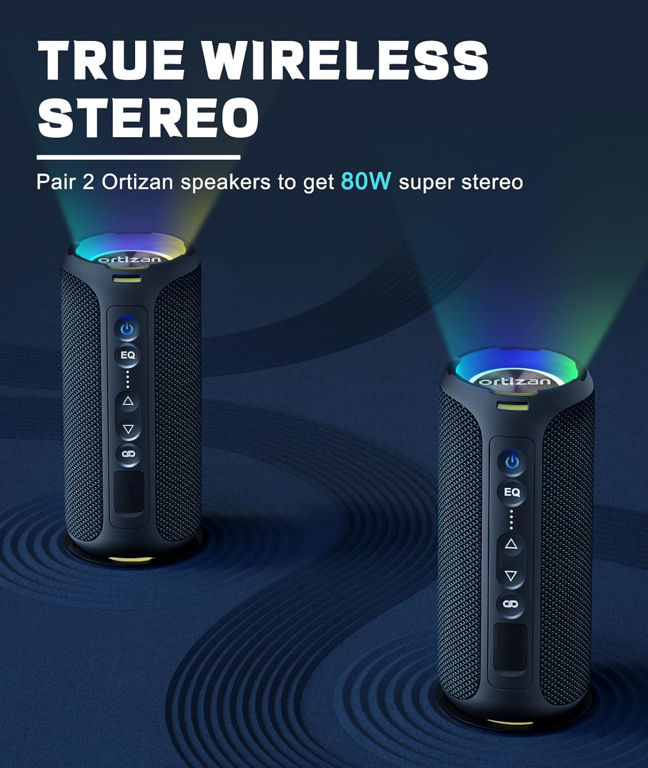 Ortizan ลําโพงบลูทูธ 40W เสียง - Portable Bluetooth Speaker Waterproof Ipx7 บทวิจารณ์และราคา