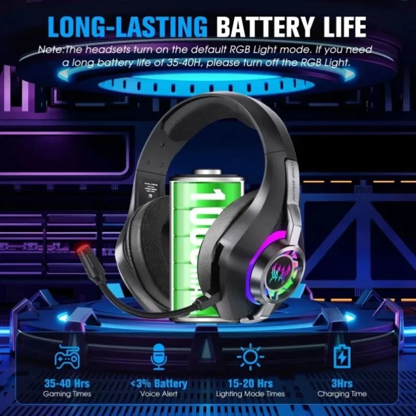 หูฟังเกมมิ่งไร้สาย GS400 Ultra - Gaming Headset With Mic Rgb บทวิจารณ์และราคา