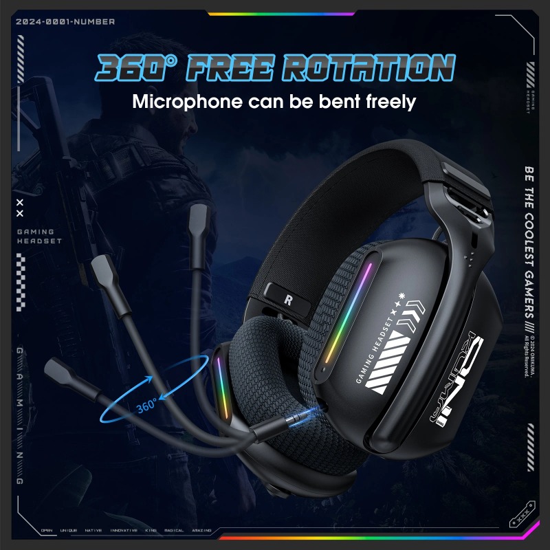 หูฟังเกมมิ่งไร้สาย ONIKUMA GT8 - Gaming Headset With Mic Rgb บทวิจารณ์และราคา