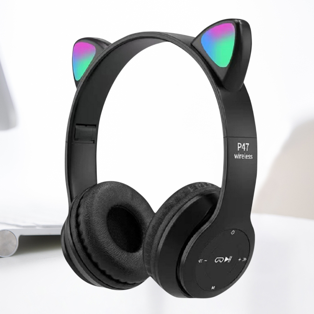 หูฟังบลูทูธหูแมวน่ารักไฟ LED แ - Cat Ear Bluetooth Headset Led บทวิจารณ์และราคา