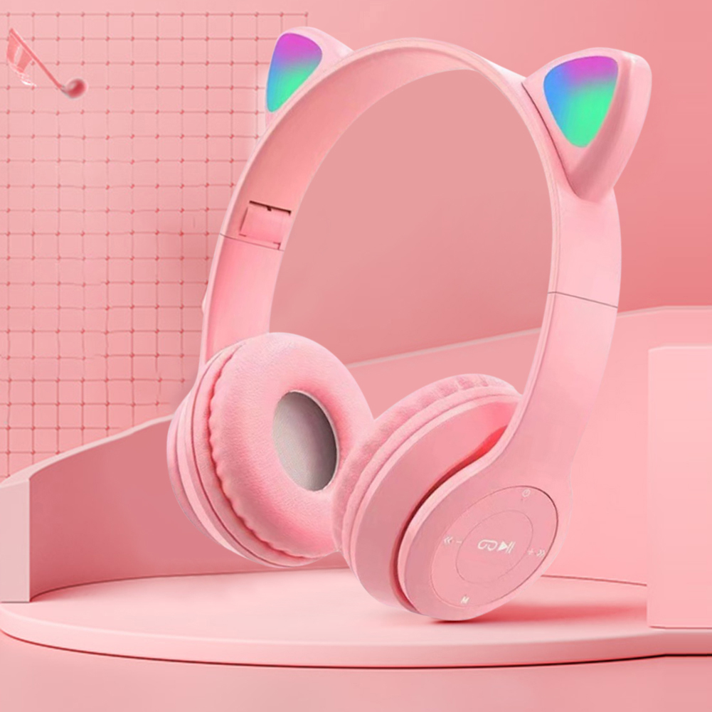 หูฟังบลูทูธหูแมวน่ารักไฟ LED แ - Cat Ear Bluetooth Headset Led บทวิจารณ์และราคา