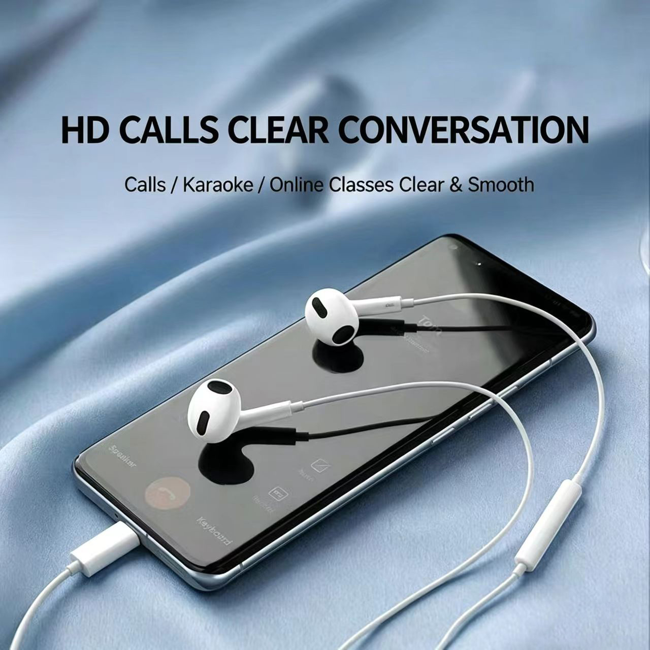 หูฟังแบบมีสายแบบครึ่งอินเอียร์ - Type C Wired Earphones With Mic บทวิจารณ์และราคา