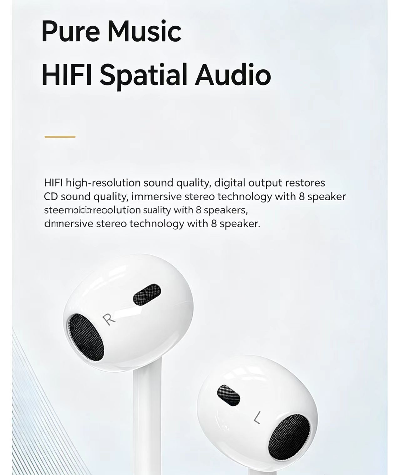 หูฟังแบบมีสายแบบครึ่งอินเอียร์ - Type C Wired Earphones With Mic บทวิจารณ์และราคา