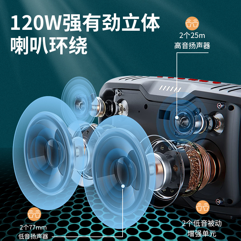 ลำโพงบลูทูธพกพา X10 120W Storm - Portable Bluetooth Speaker Waterproof Ipx7 บทวิจารณ์และราคา