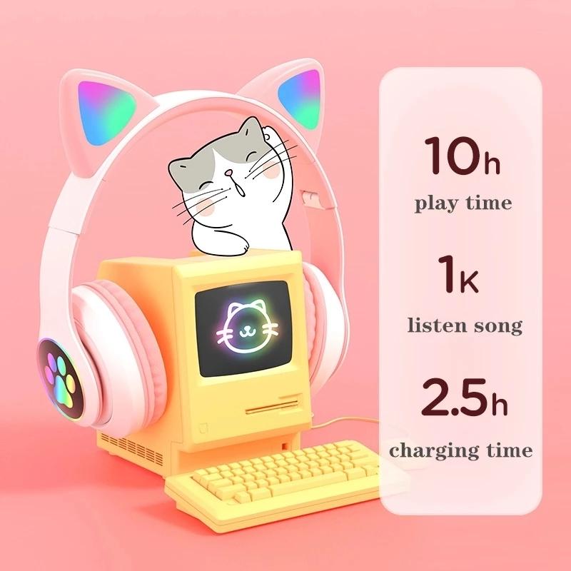 หูฟังบลูทูธไร้สายรูปหูแมวน่ารั - Cat Ear Bluetooth Headset Led บทวิจารณ์และราคา