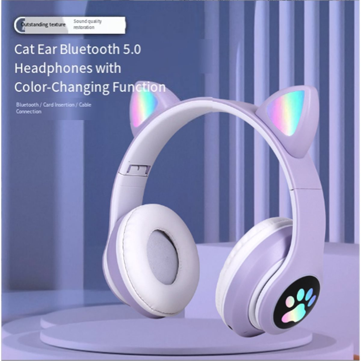 DT90 ชุดหูฟังบลูทูธหูแมวน่ารัก - Cat Ear Bluetooth Headset Led บทวิจารณ์และราคา