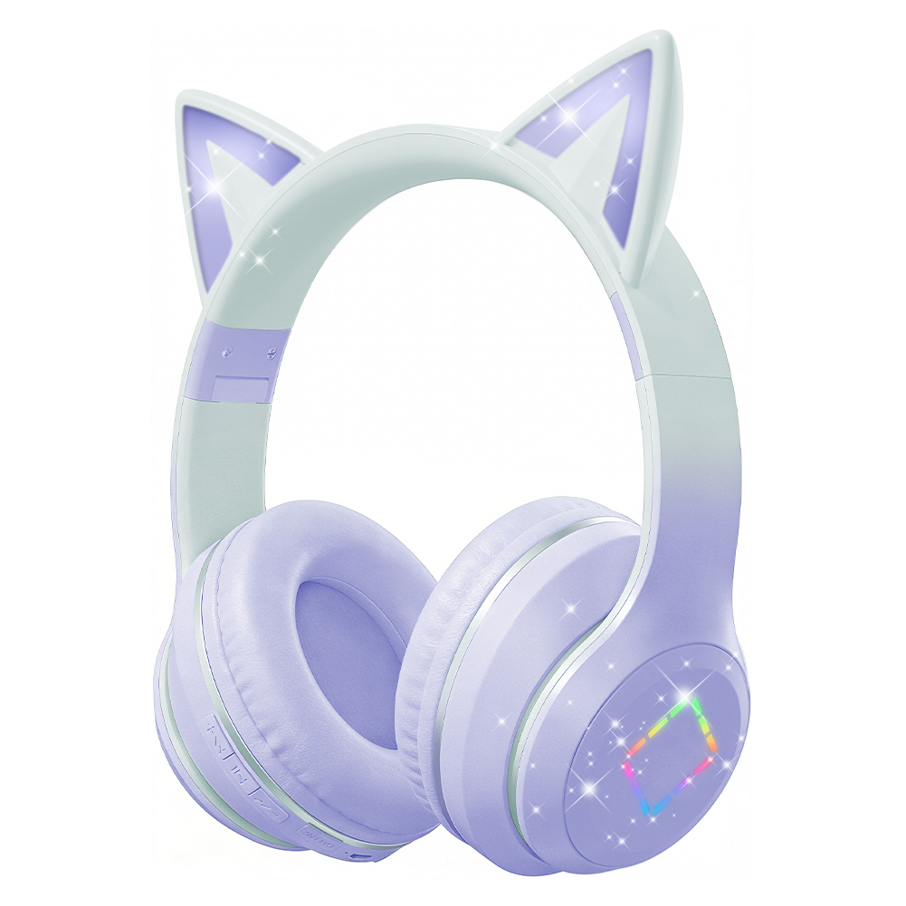 หูฟังไร้สายรูปหูแมวน่ารักคาวาอ - Cat Ear Bluetooth Headset Led บทวิจารณ์และราคา