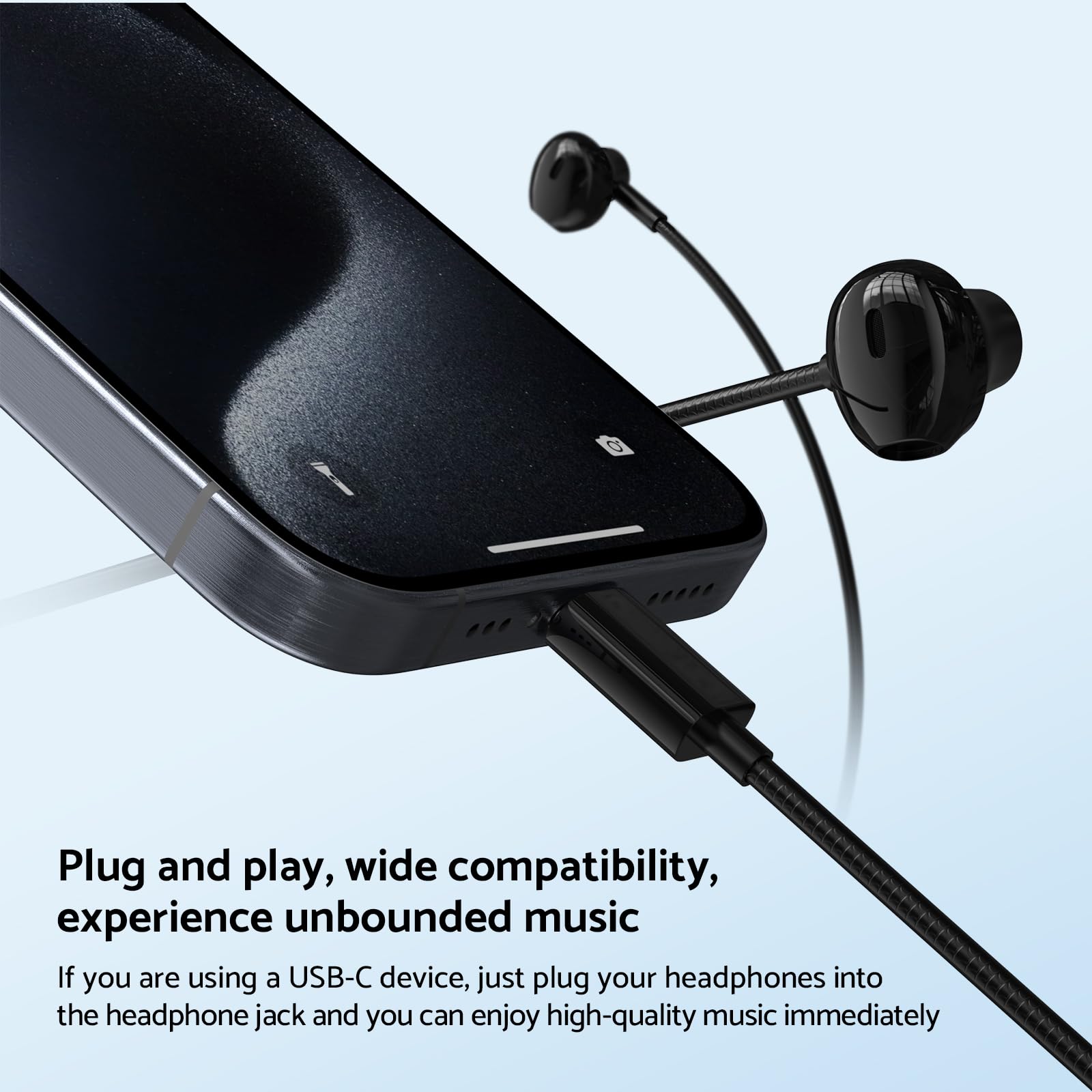 หูฟังชนิดใส่ในหูแบบมีสายไฮไฟหู - Type C Wired Earphones With Mic บทวิจารณ์และราคา