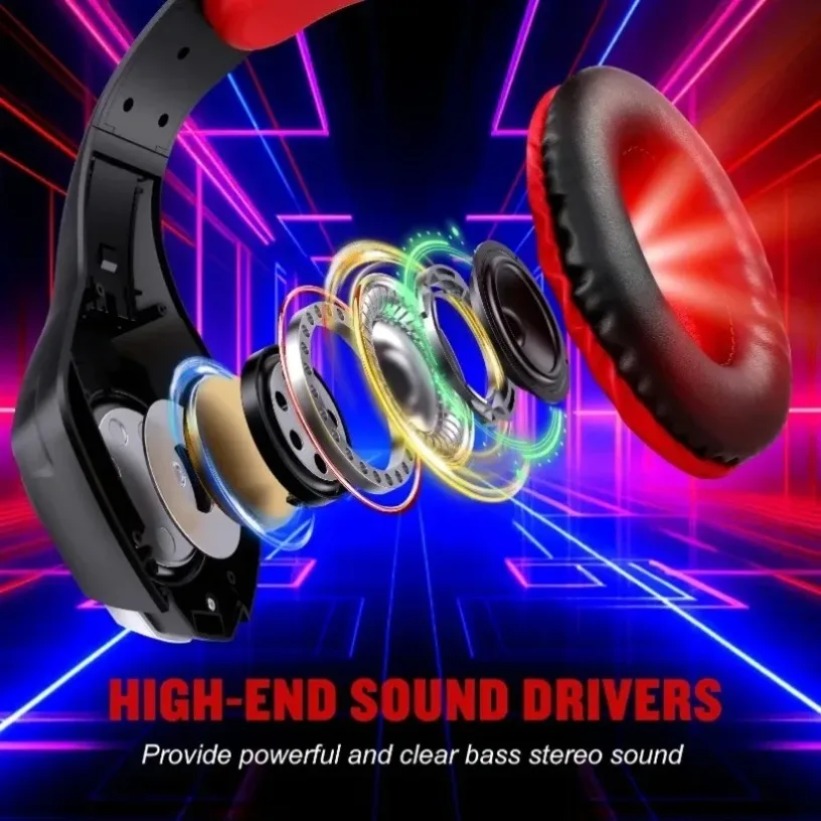 หูฟังเกมมิ่ง LED พร้อมไมโครโฟน - Gaming Headset With Mic Rgb บทวิจารณ์และราคา
