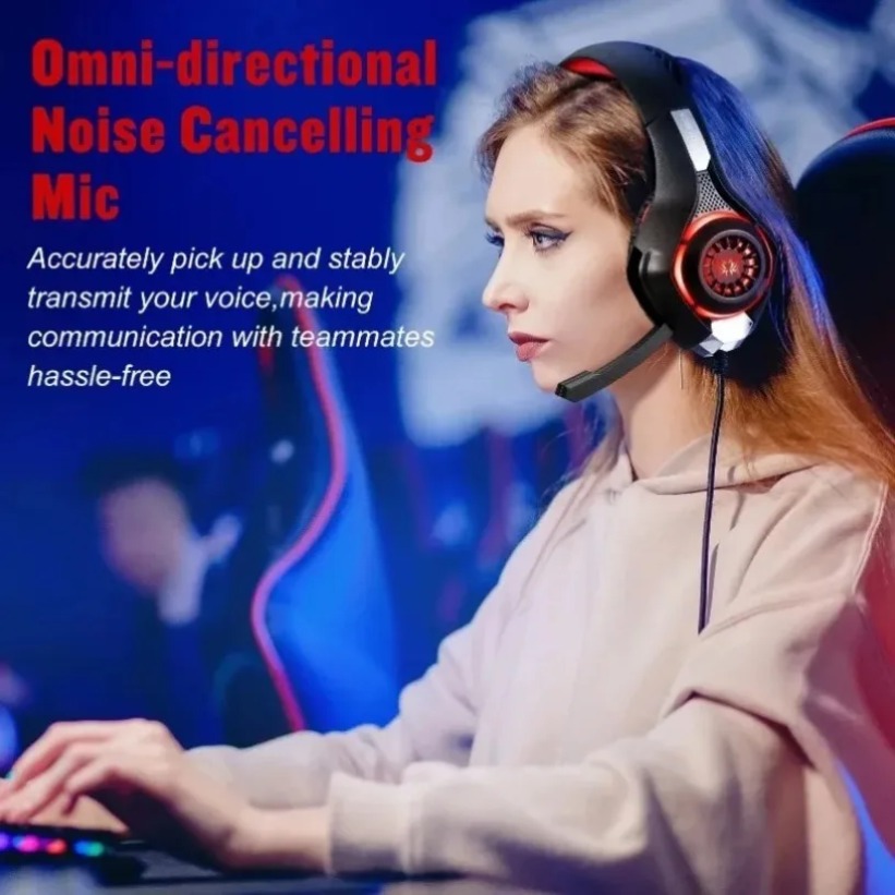 หูฟังเกมมิ่ง LED พร้อมไมโครโฟน - Gaming Headset With Mic Rgb บทวิจารณ์และราคา