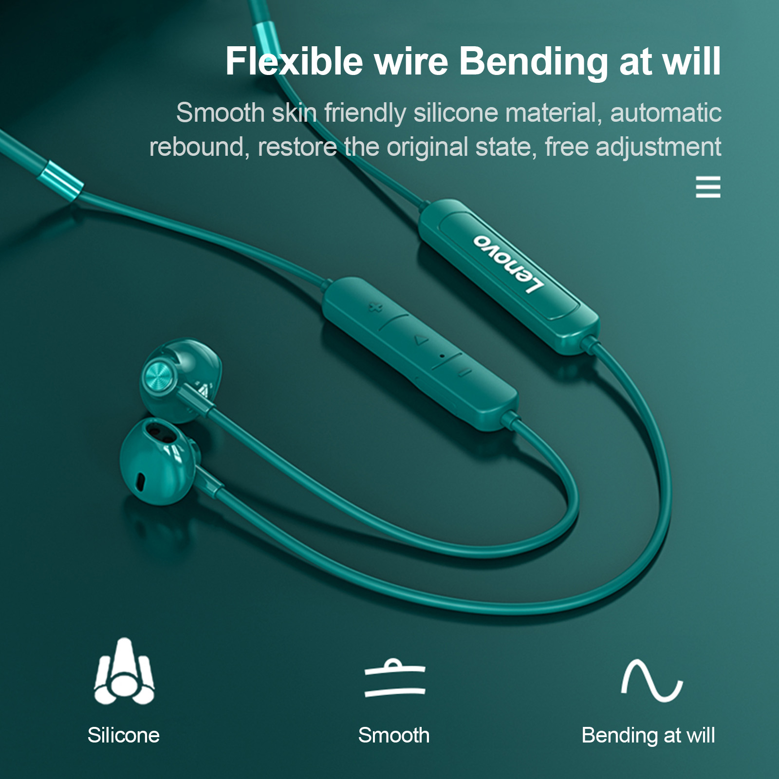 เดิม Lenovo SH1 หูฟังบลูทูธไร้ - Magnetic Neckband Sports Earphones บทวิจารณ์และราคา