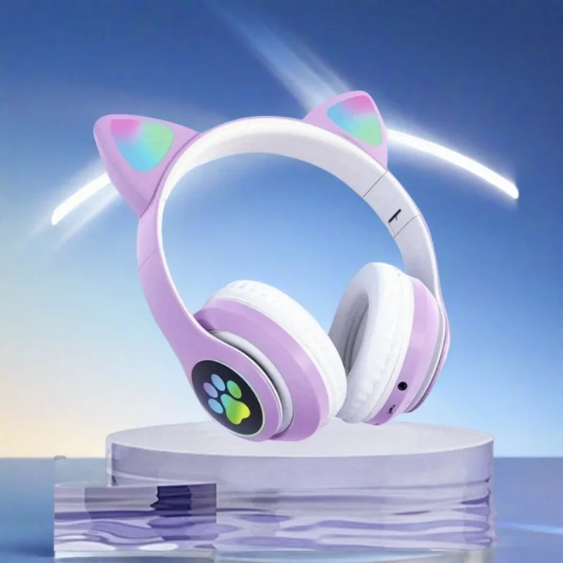 หูฟังไร้สายลายหูแมวน่ารัก พร้อ - Cat Ear Bluetooth Headset Led บทวิจารณ์และราคา