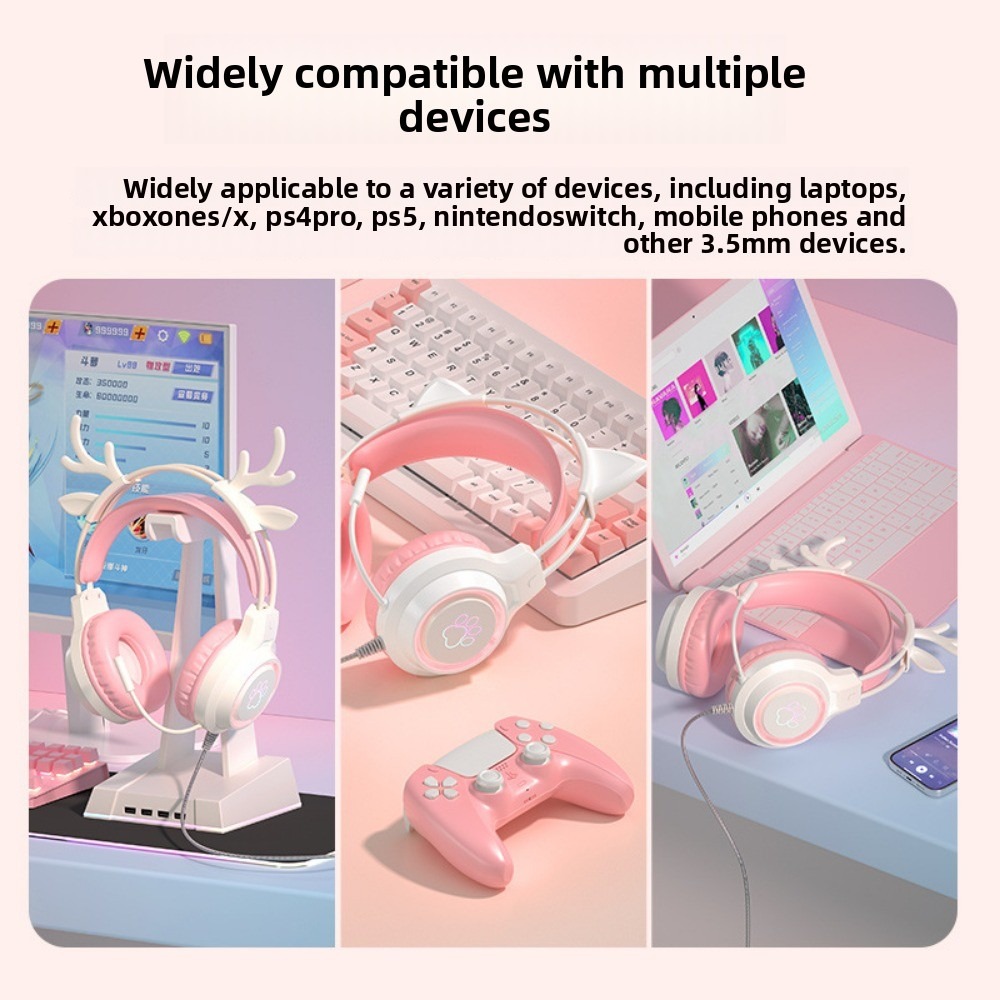 หูฟังเกมมิ่ง RGB พร้อมไมโครโฟน - Gaming Headset With Mic Rgb บทวิจารณ์และราคา