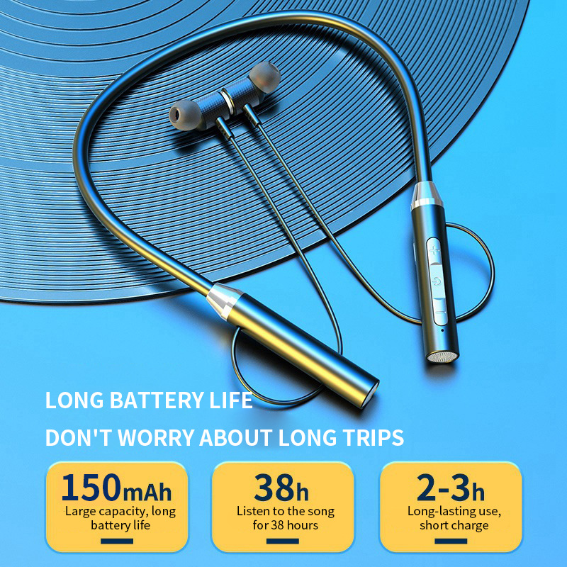 บลูทูธ 5.0 หูฟังแบบคล้องคอไฮไฟ - Magnetic Neckband Sports Earphones บทวิจารณ์และราคา
